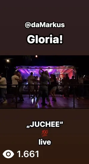 Juchee live Gloria